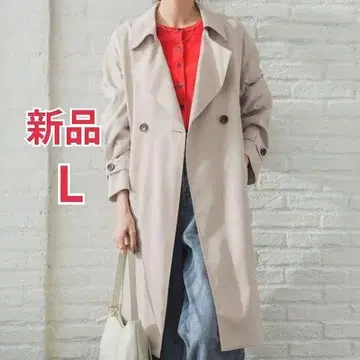 새상품 [ GLOBAL WORK ] 에어카루 트렌치코트 L 그레이지