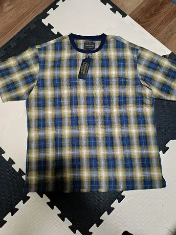 PENDLETON 펜들턴 블록 체크 패턴 반팔 티셔츠 블루
