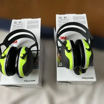 3M Peltor X4A 방음 귀마개 블랙/그린 2개 세트