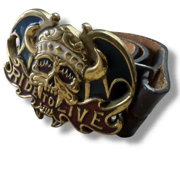 미국제 가죽 벨트 버클 다크 브라운 소가죽 두께감 handcraft