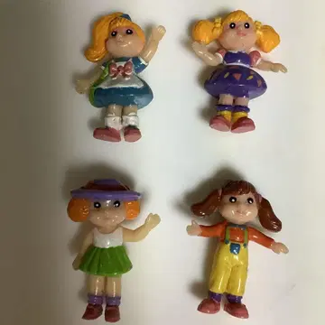 폴리포켓 컬러풀한 여아 피규어 4개 세트 1991년