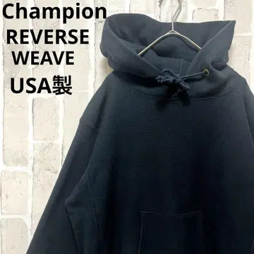 챔피온 리버스 위브 짧은 기장 후드티 무지 M USA제 빨간색 택 복각