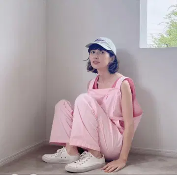 록 6 올인원 올인원 오버롤 살로펫 핑크
