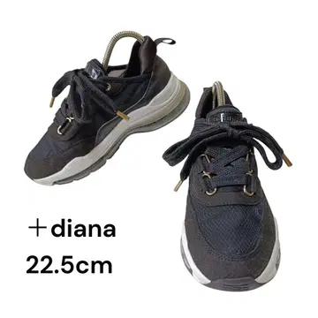 +diana 에어쿠션 밑창 메쉬 스니커즈 통굽 22.5 블랙