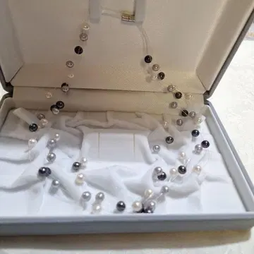 특가품 3색 담수 펄 5연 목걸이