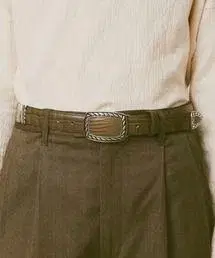 소 가죽 배색 벨트 리얼 가죽 배색 벨트