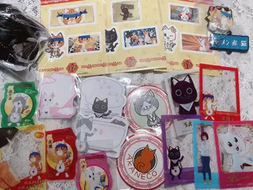 라멘 빨간 고양이 캐릭터 굿즈 세트