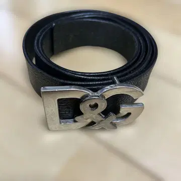 D&G 블랙 가죽 벨트