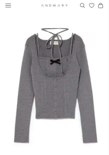 andmary Sharon ribbon tops gray