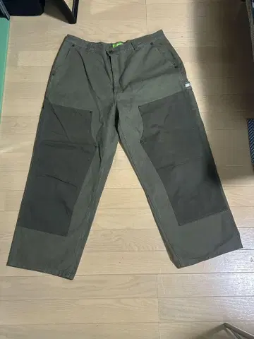 HUF 더블니 데님 카키