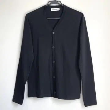 질 샌더 울 V넥 가디건 블랙 44 버튼 다운 S