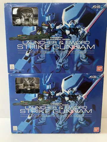 미개봉 2개 세트 초합금 메탈 마테리얼 런처&소드 스트라이크 건담