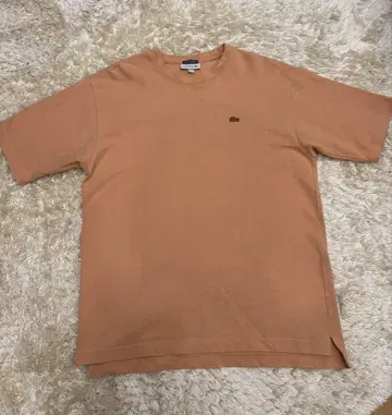 Lacoste 오렌지 크루넥 T셔츠