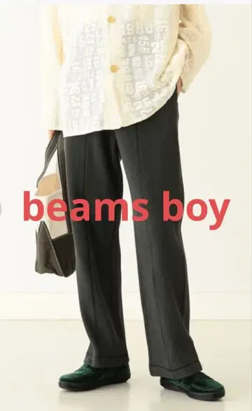 BEAMS BOY / 헤비 서멀 이지 팬츠 다크 그레이