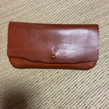 브라운 가죽 클러치 지갑