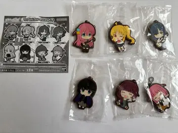 봇치더록 러버 키링 6개 세트