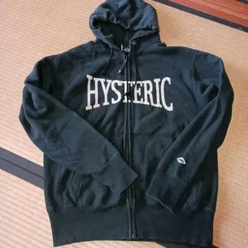 HYSTERIC 블랙 집업 후드티