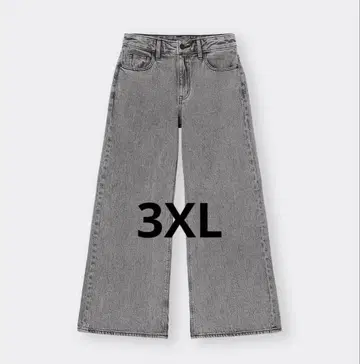 GU 미들 라이즈 와이드 청바지 3XL