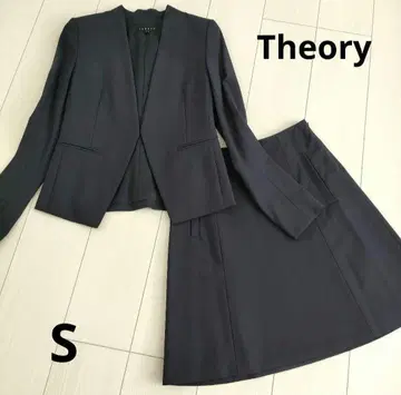 띠어리 Theory 스커트 수트 셋업 노카라 자켓