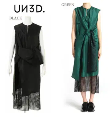 UN3D. 새시 드레이프 원피스 SASH DRAPE OP
