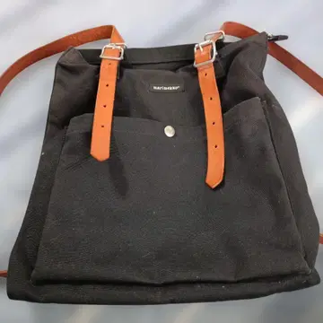 marimekko 블랙 캔버스 백팩