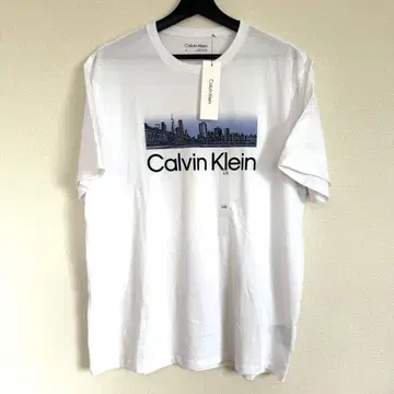 Calvin Klein 화이트 T셔츠 L 클라인