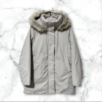UNIQLO 하이브리드 다운 코트 2023 라이트 그레이 M