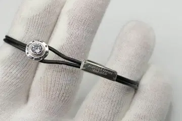 새상품 미사용 닥터몬로 가죽 코드 팔찌 플레이트 클리어