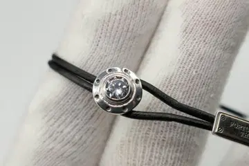 새상품 미사용 닥터 몬로 가죽 코드 팔찌 클리어