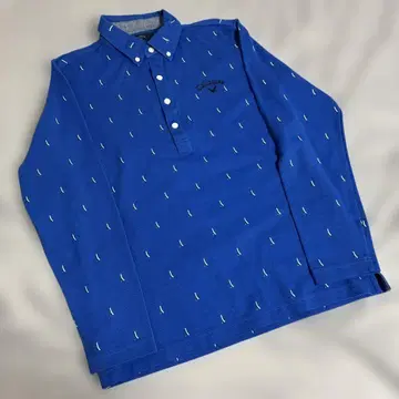 Callaway 자수 긴팔 피케 셔츠 파랑 새상품급