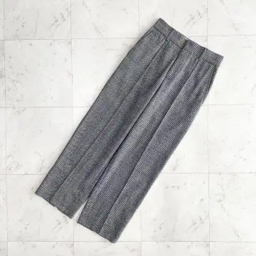DRESSTERIOR 와이드 팬츠 블랙 화이트 모 36 드레스테리아