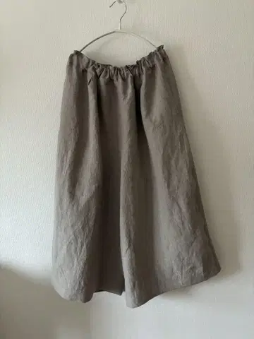 린넨 와이드 팬츠 그레이