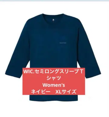 WIC. 세미 롱 슬리브 T Women's 네이비 XL 사이즈
