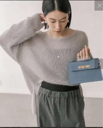 [ 리브 드와 인플루언서 SHIHO 콜라보 ] 글리터 모헤어 니트 실버
