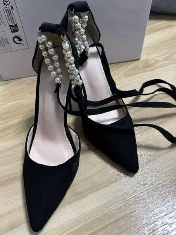 여성용 힐 블랙 하이힐 신발 펌프스