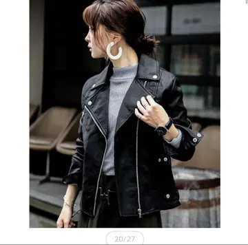새상품급 블랙 라이더 자켓 M