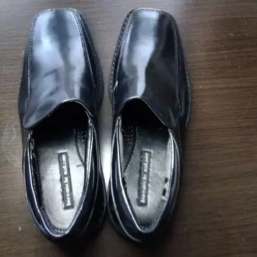블랙 가죽 비즈니스 슈즈 hiromich nakano