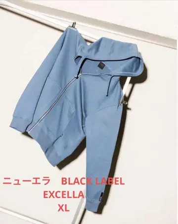 뉴에라 후드티 BLACK LABEL 블루 헤비웨이트