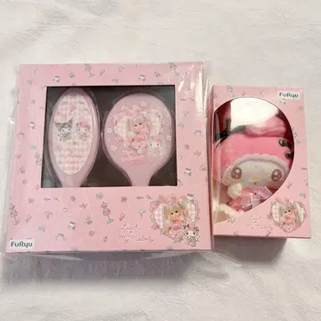 LiccAxMy Melody 꾸미기 거울 & 브러쉬 세트, 마스코트