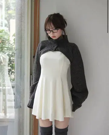 andmary Zoey velour set dress black