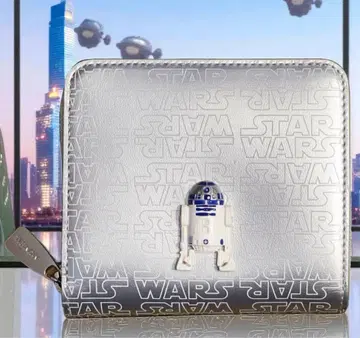MUVEIL x STAR WARS R2D2 접이식 지갑 실버 은 파랑
