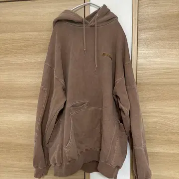 새상품급 빈티지 XLARGE 브라운 후드 부착 후드티 맨투맨