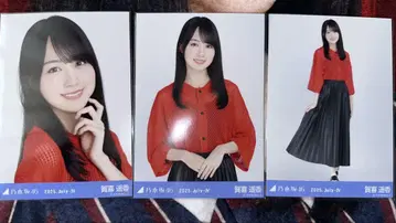 노기자카46 카키 하루카 메쉬 니트 컴프