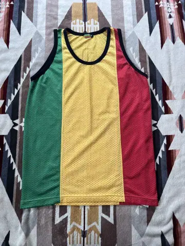 REGGAE 메쉬 탱크탑 M 라스타 컬러