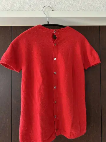 마가렛호웰 margaret howell 니트 반팔 빨간색