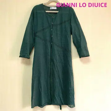 GIANNI LO DIUICE 잔니 로 디우체 짙은 녹색 롱 가디건 M
