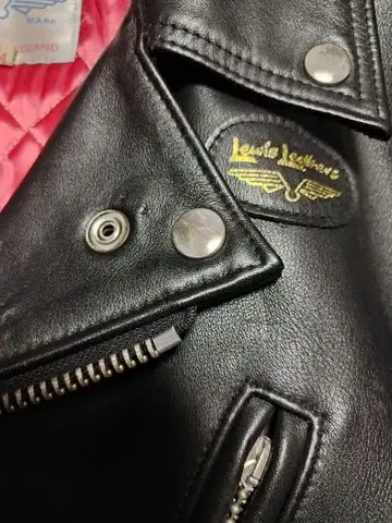 루이스 레더 블랙 가죽 더블 라이더 자켓 사이즈 34