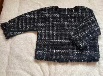 택 포함 새상품 ZARA 트위드 상의