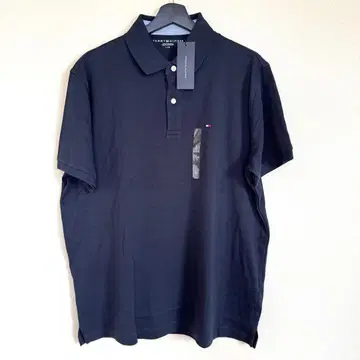 TOMMY HILFIGER 블랙 피케 셔츠 L