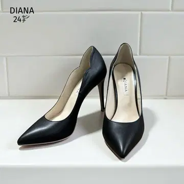 새상품급 DIANA 플라워컷 펌프스 (24cm) 포인티드 다이애나